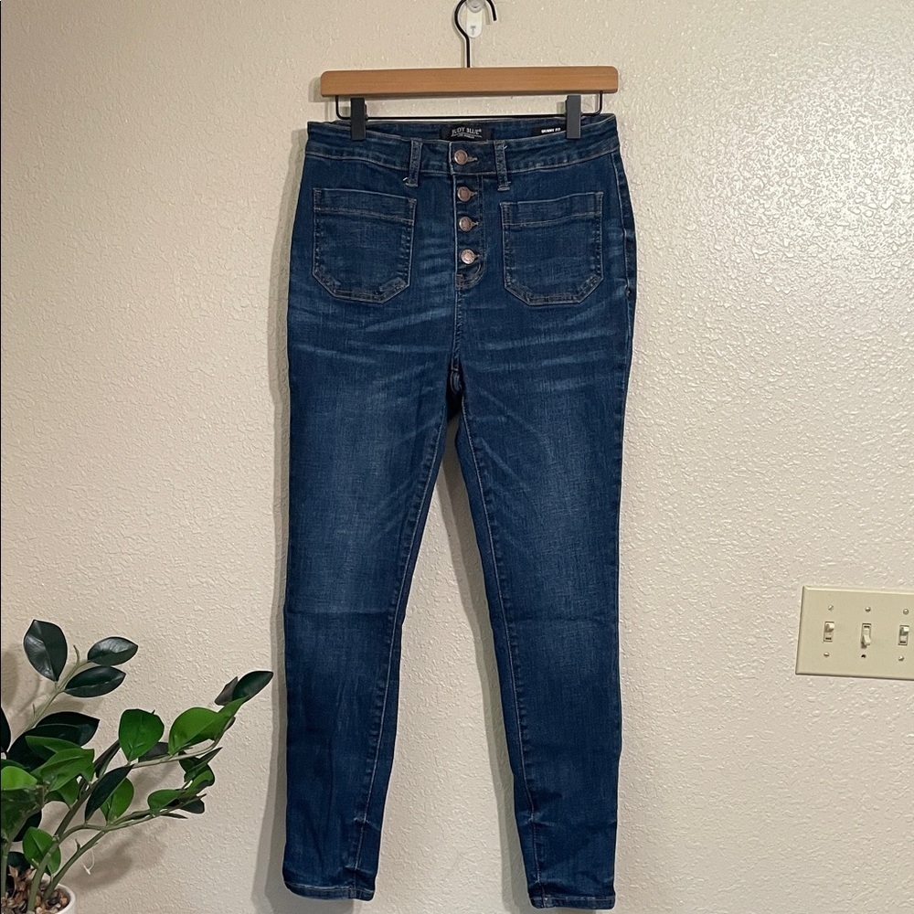 Judy blue button fly skinny jeans - Picture 2 of 11